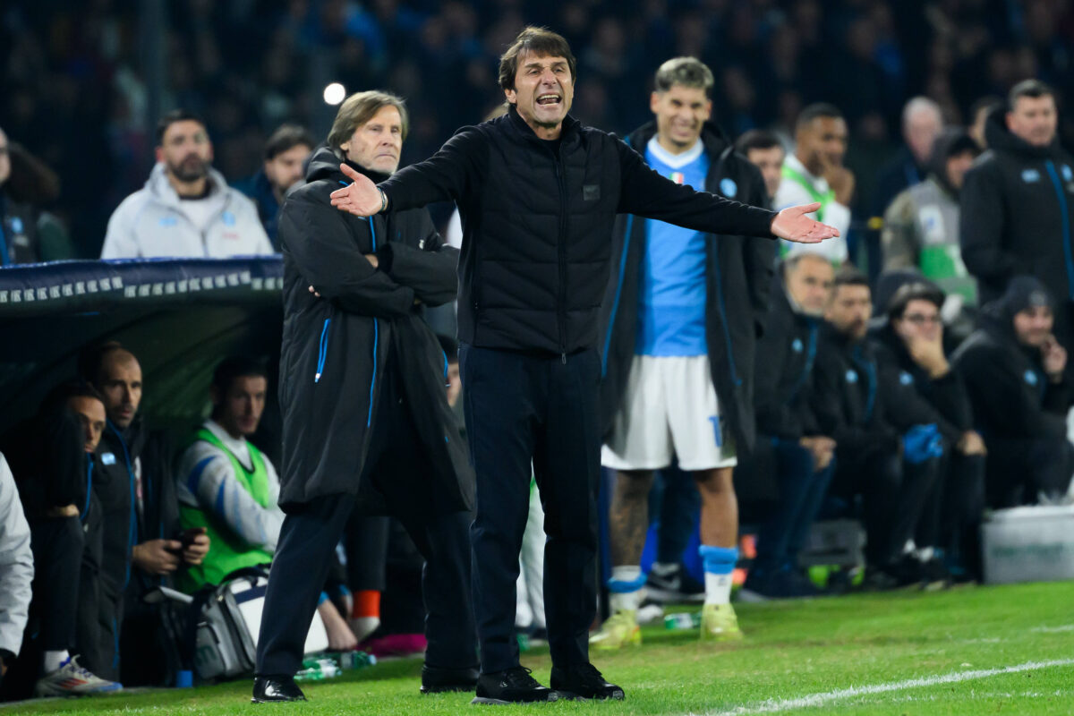 Conte e Oriali sulla panchina del Napoli