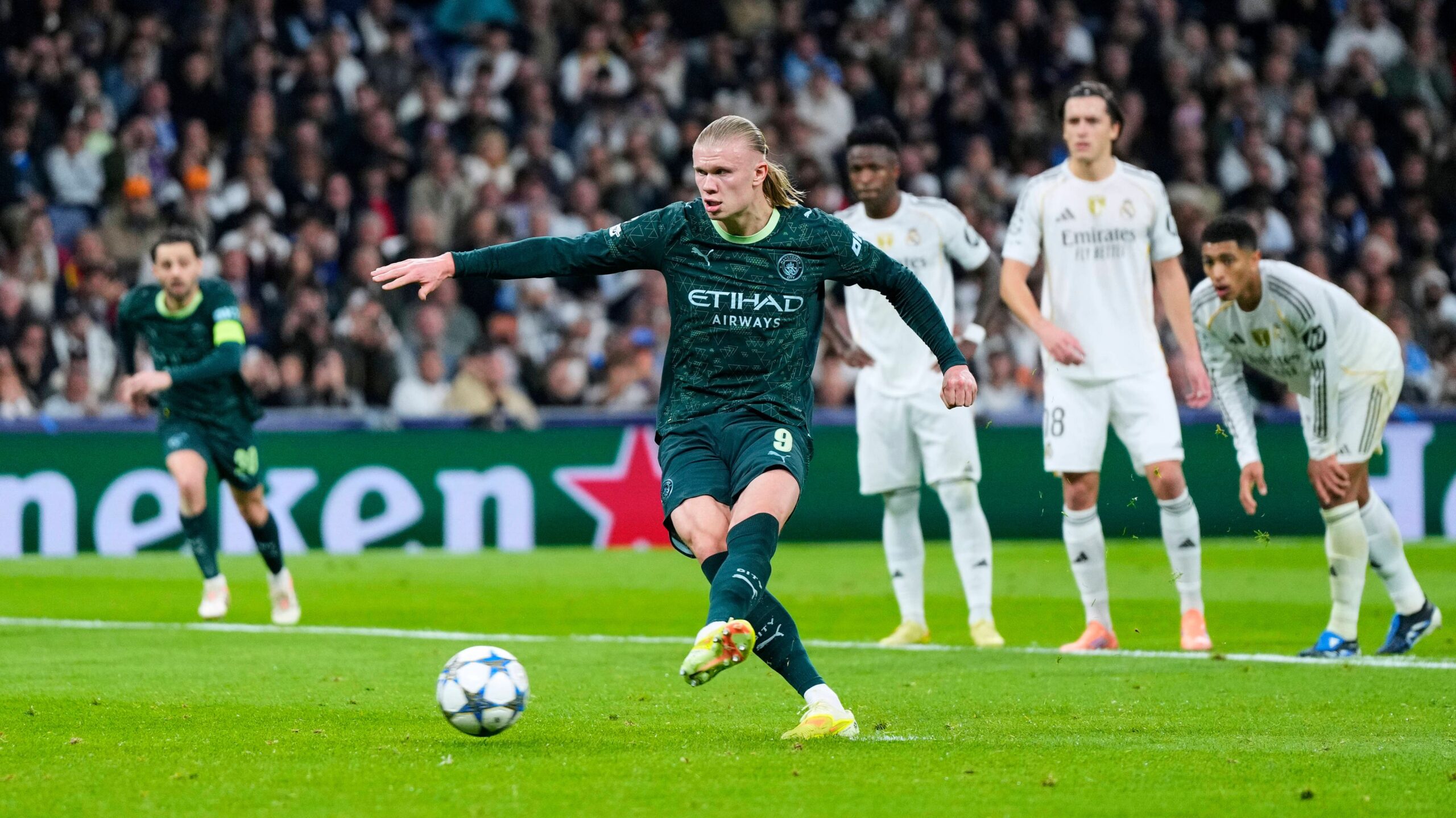 Haaland in gol contro il Real Madrid