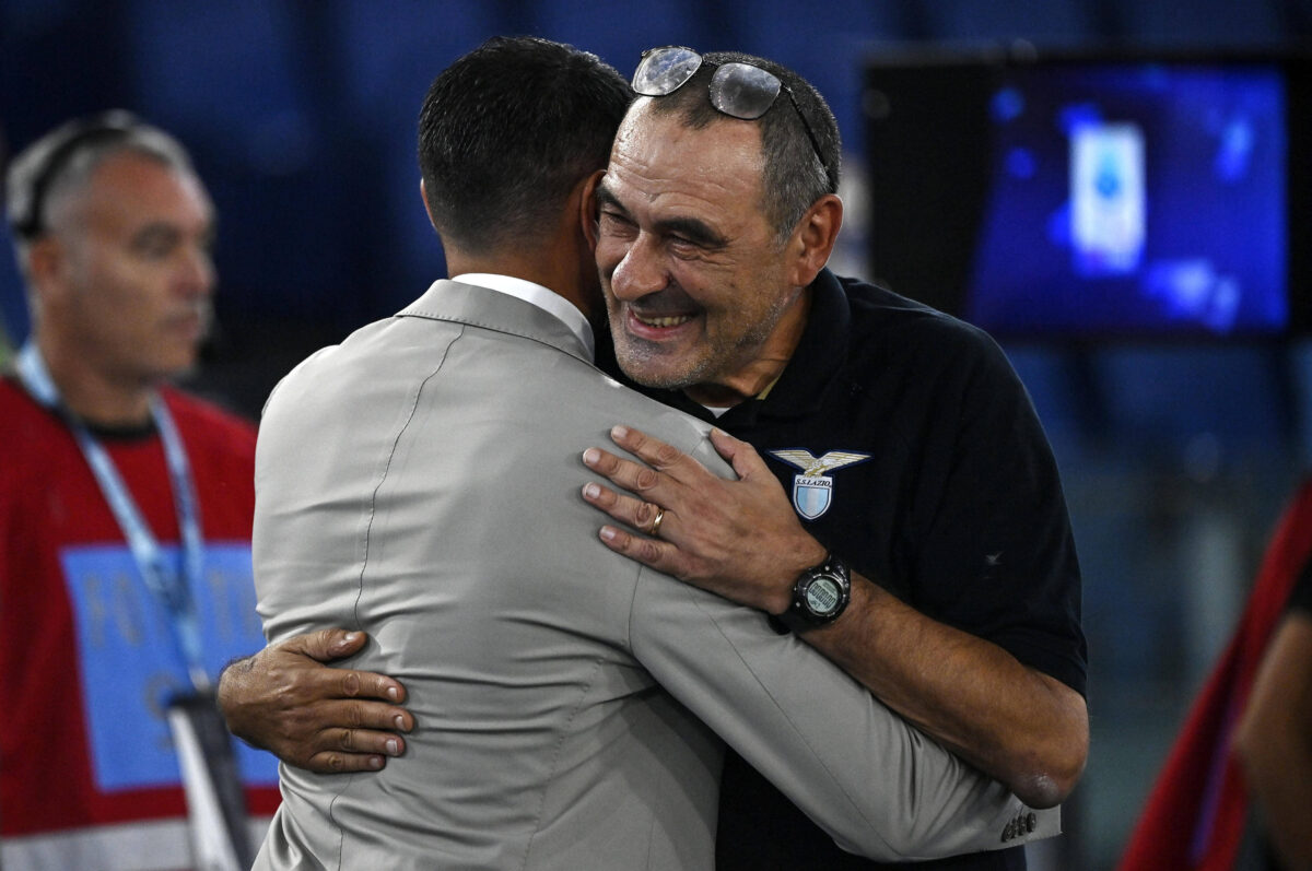 Sarri e Palladino si abbracciano