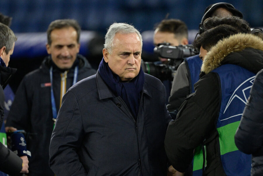 Claudio Lotito scuro in viso