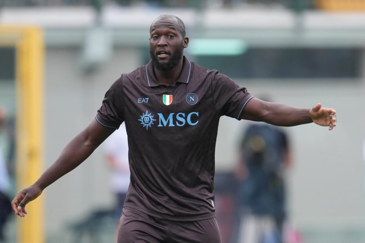 Romelu Lukaku con la maglia del Napoli