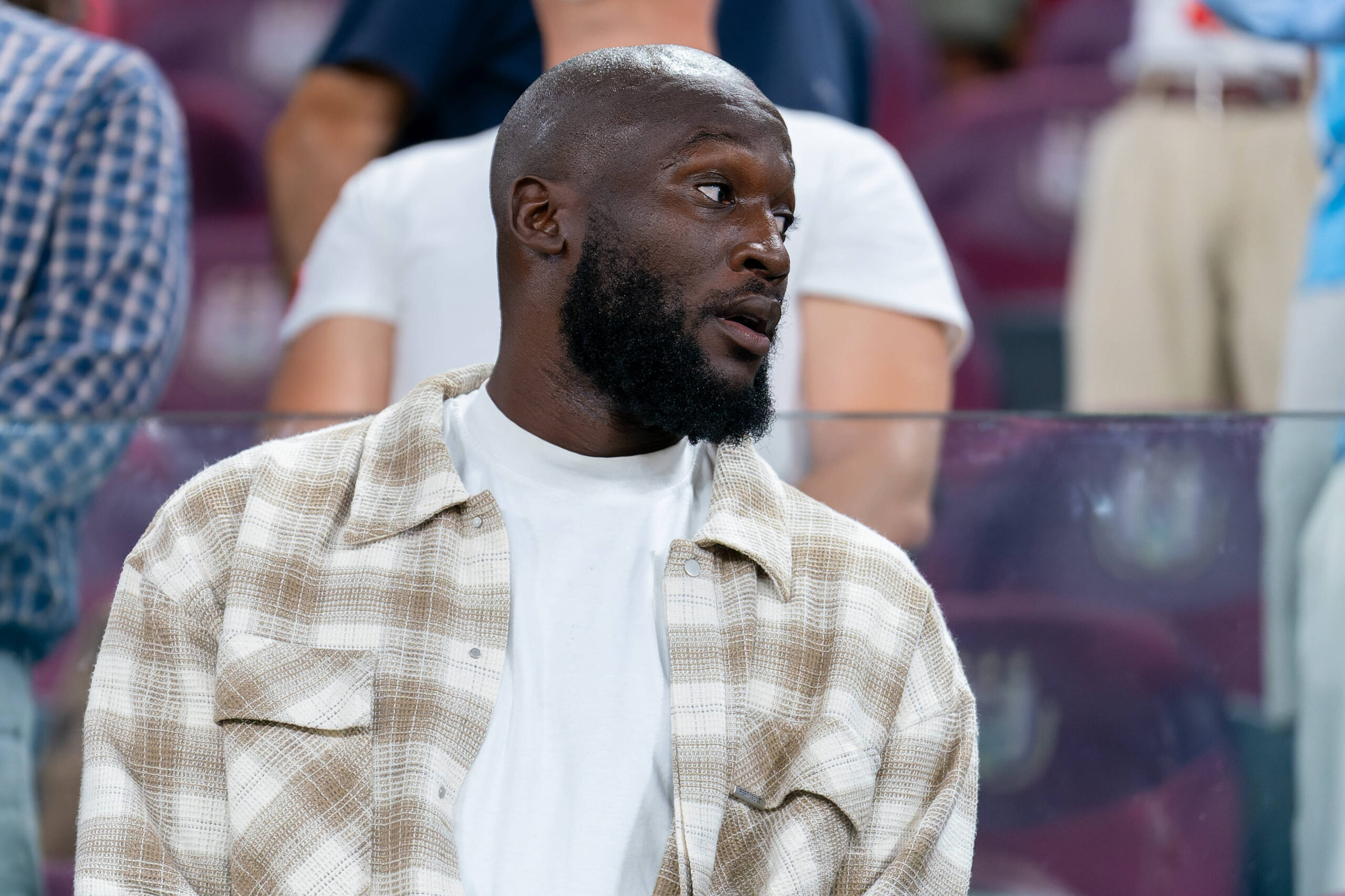 Romelu Lukaku in tribuna