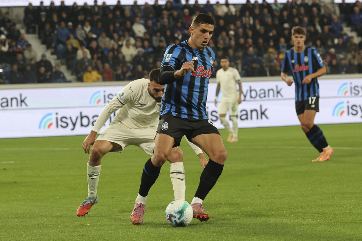 Nikola Krstovic dell'Atalanta contro la Lazio