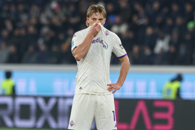 Gudmundsson con la maglia della Fiorentina