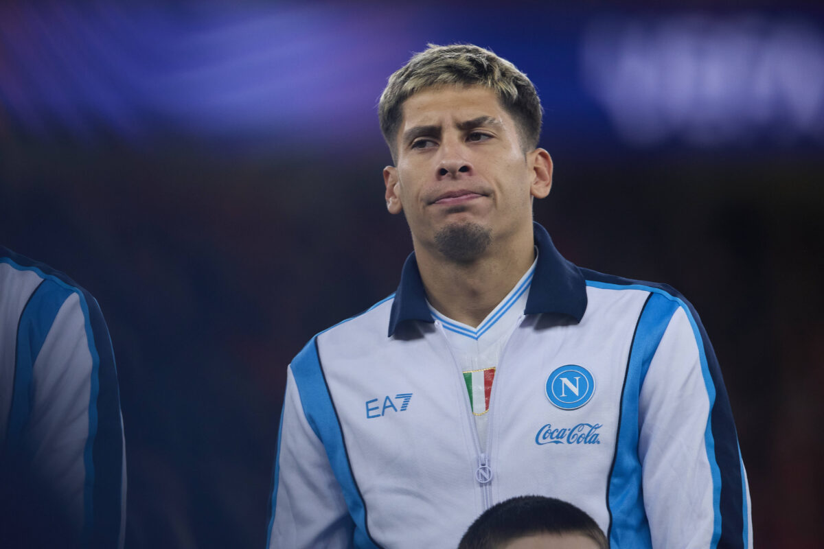 Olivera con la maglia del Napoli