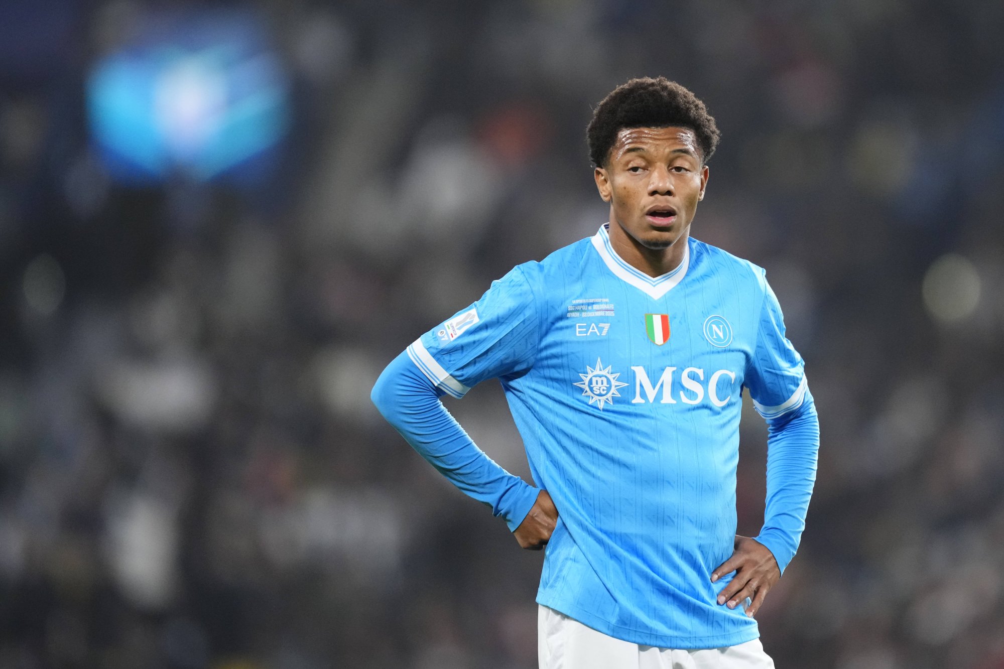 David Neres con la maglia del Napoli