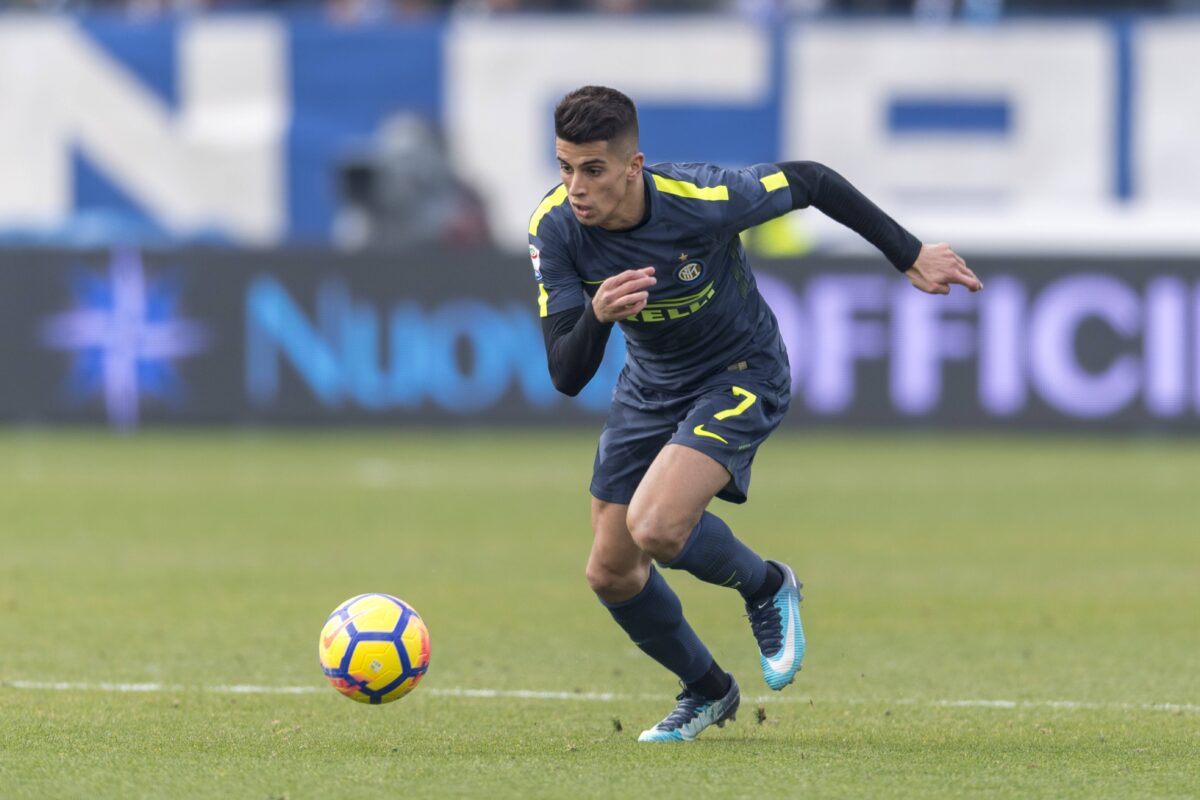 Joao Cancelo in azione con la maglia dell'Inter