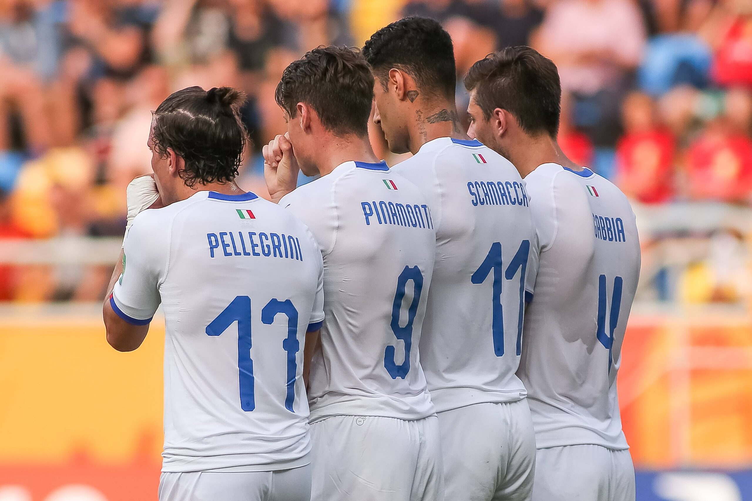 Scamacca e Pinamonti con la maglia della Nazionale