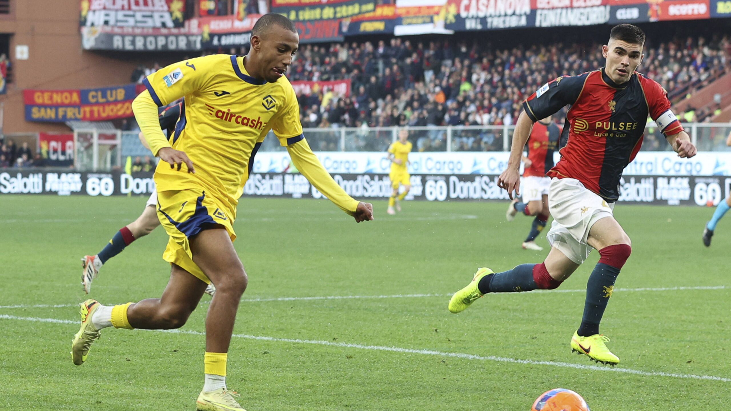 Rafik Belghali contro il Genoa