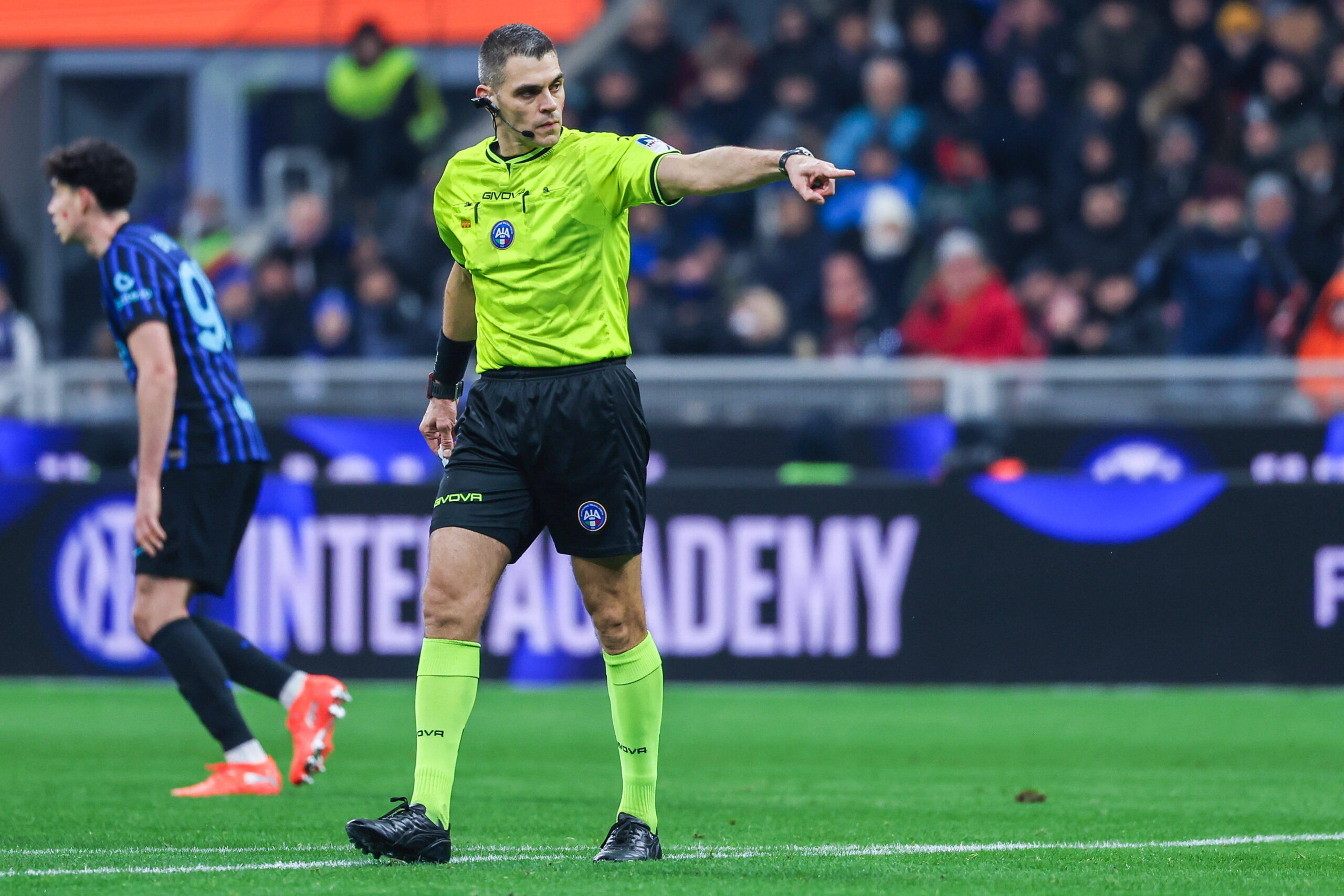 Simone Sozza durante Inter-Milan