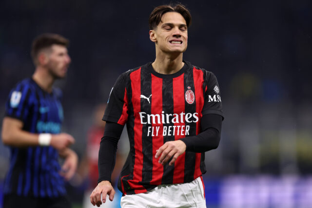 Samuele Ricci durante il derby contro l'Inter
