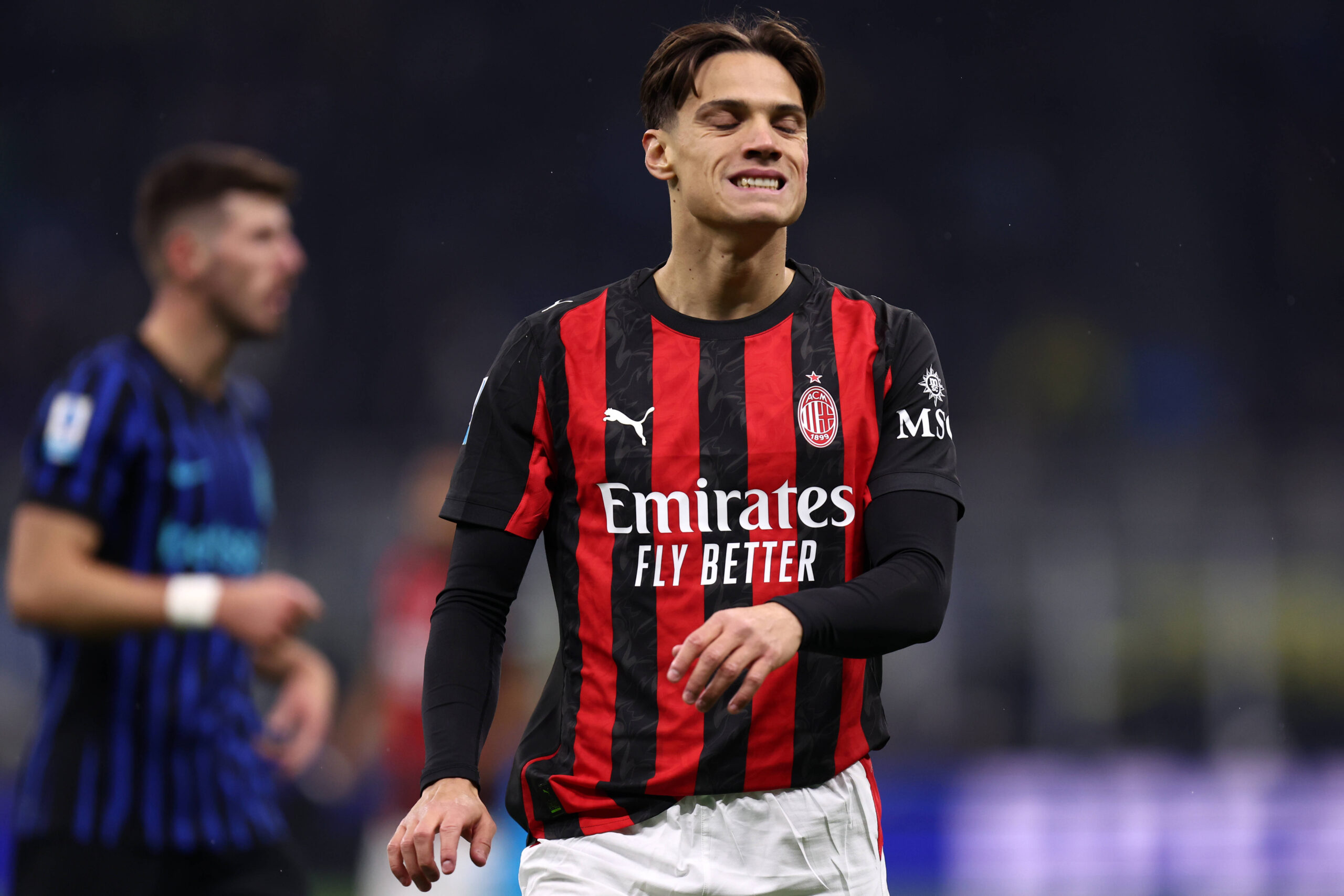 Samuele Ricci durante il derby contro l'Inter