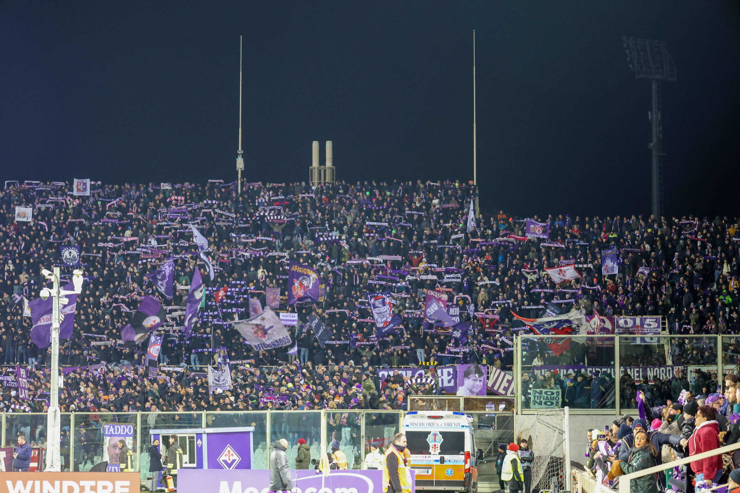 Protesta dei tifosi della Fiorentina