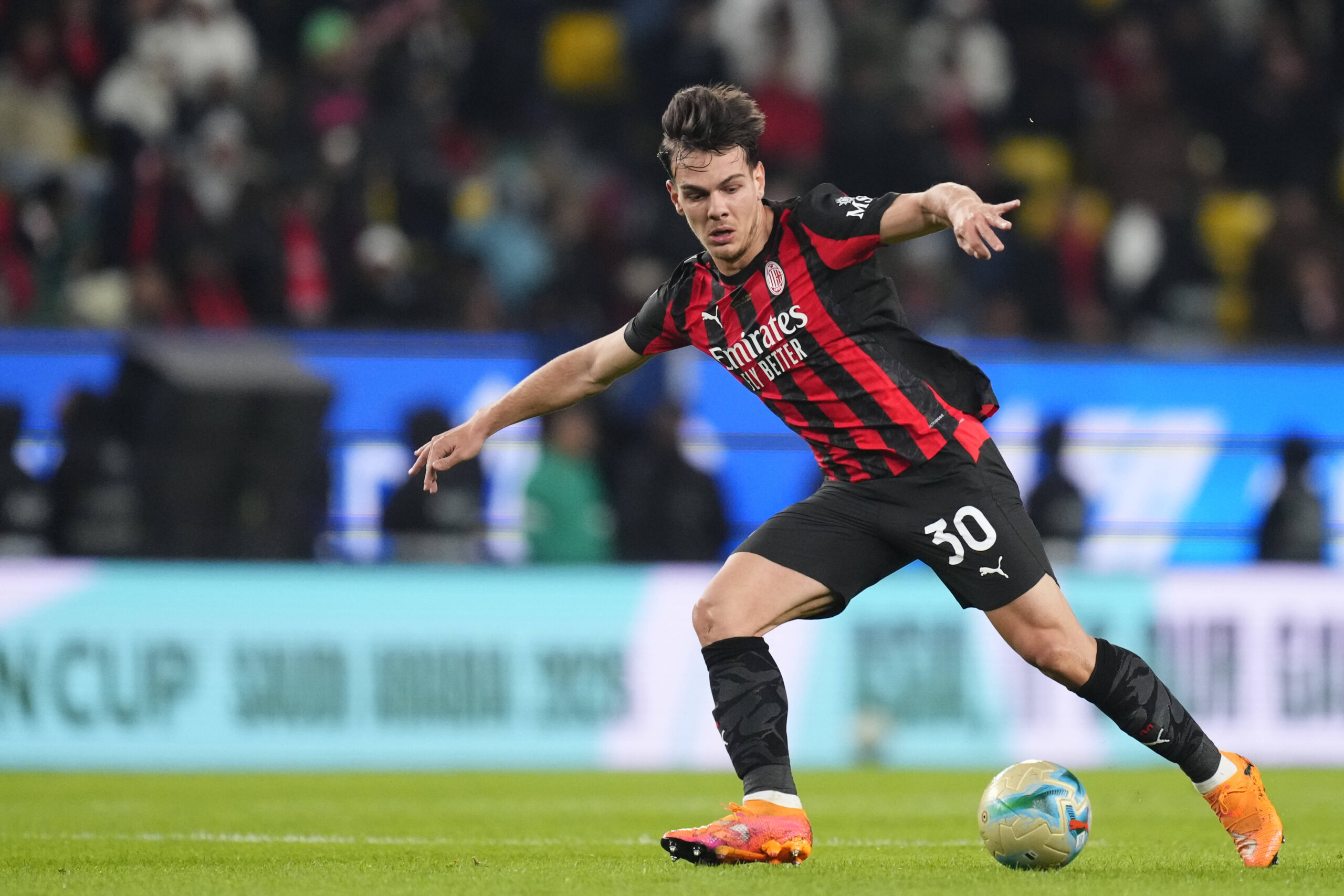 Jashari durante Milan-Napoli in Supercoppa Italiana