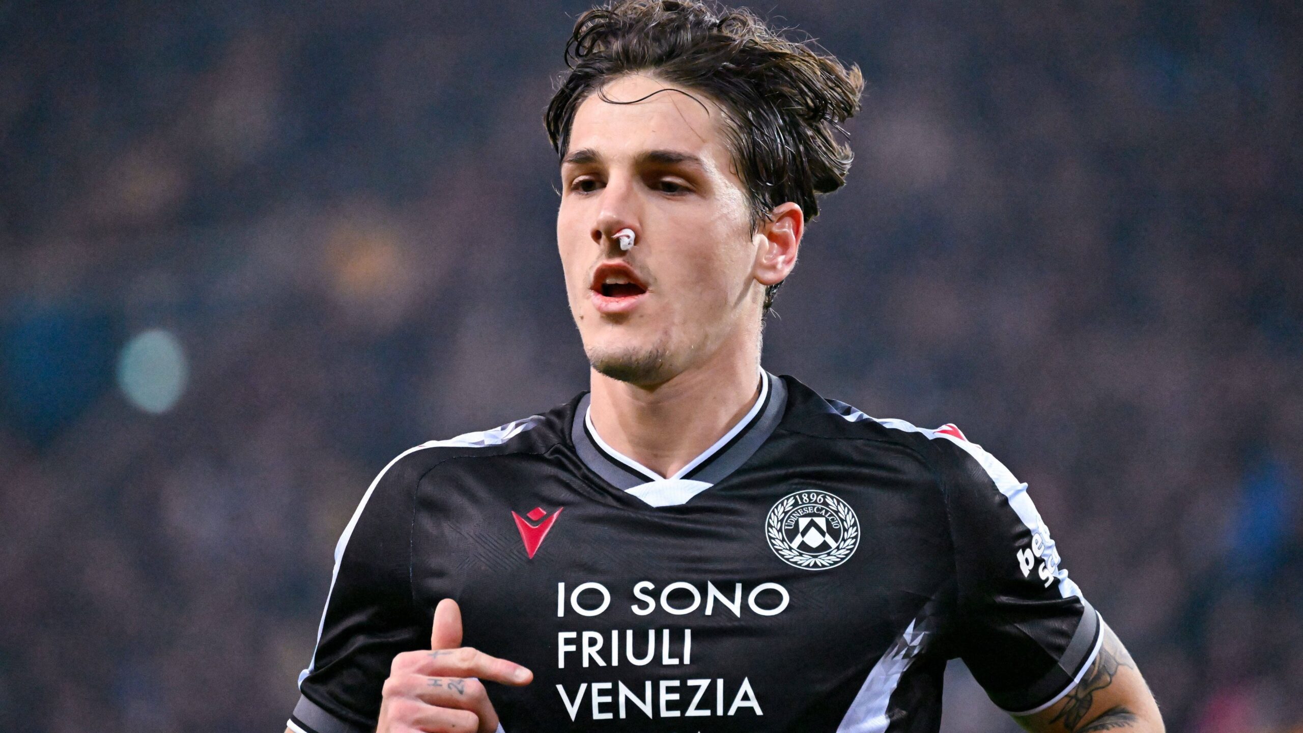 zaniolo con la maglia dell'udinese