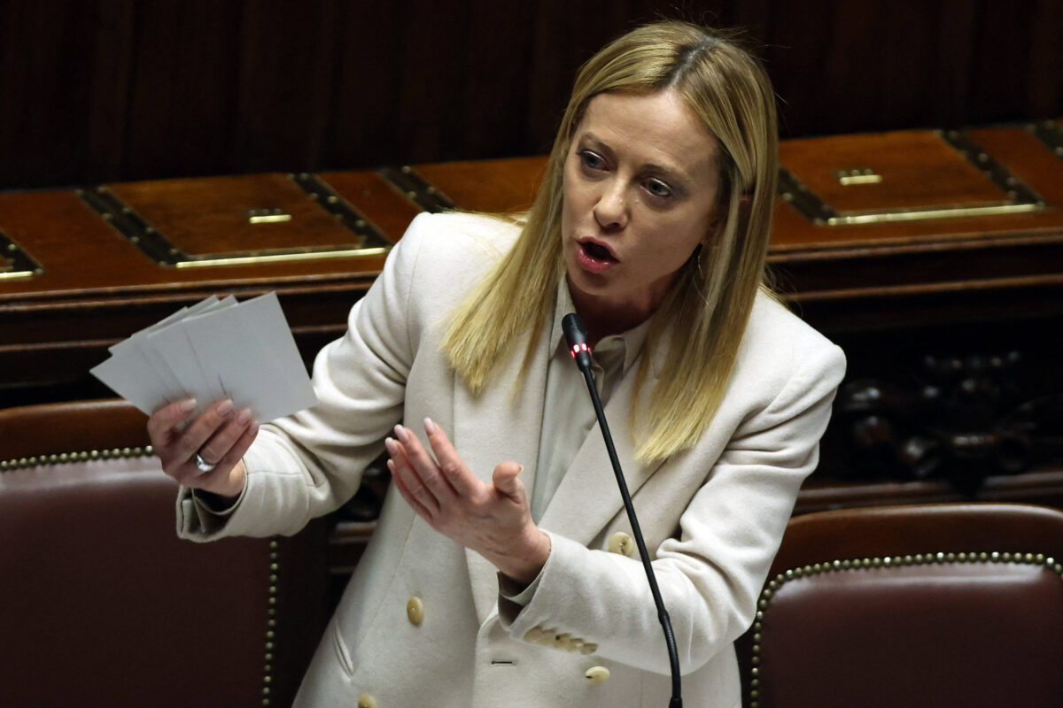 Il Primo Ministro italiano Giorgia Meloni 