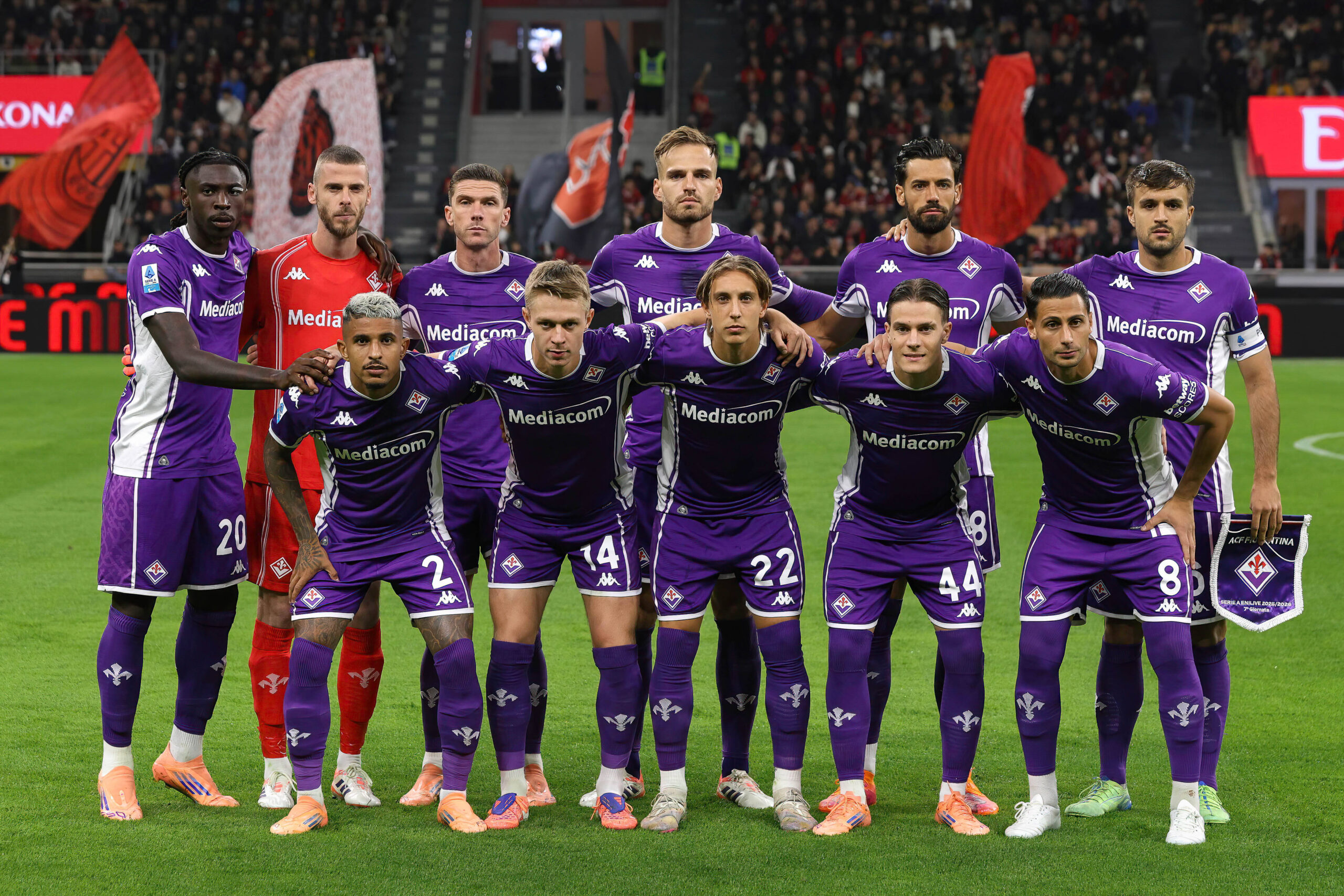 La formazione della Fiorentina contro il Milan