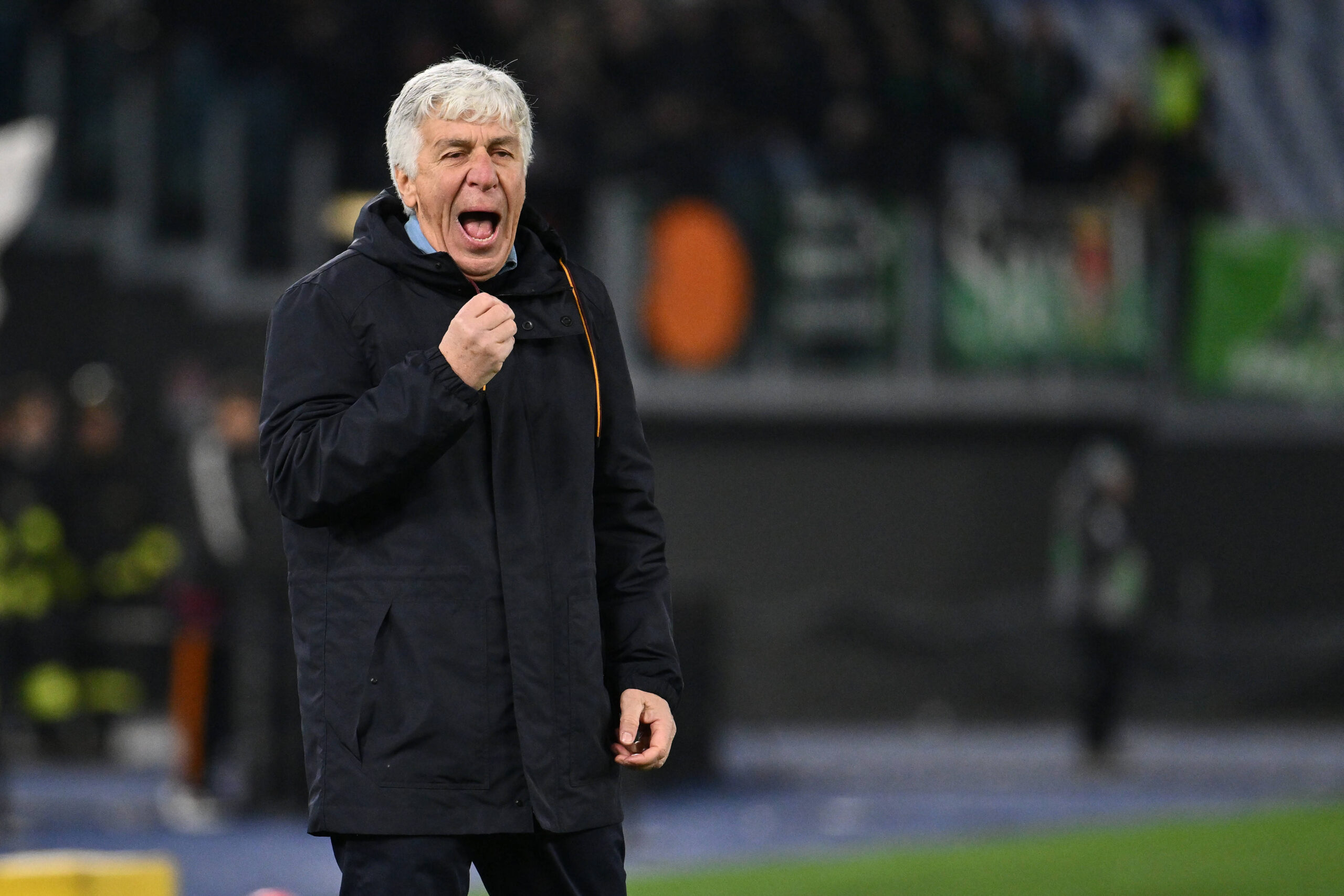 Gasperini durante Roma-Sassuolo