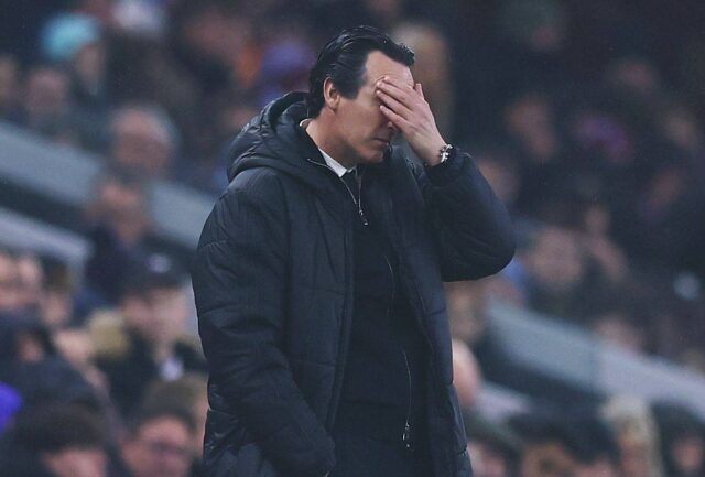 Unai Emery allenatore dell'Aston Villa