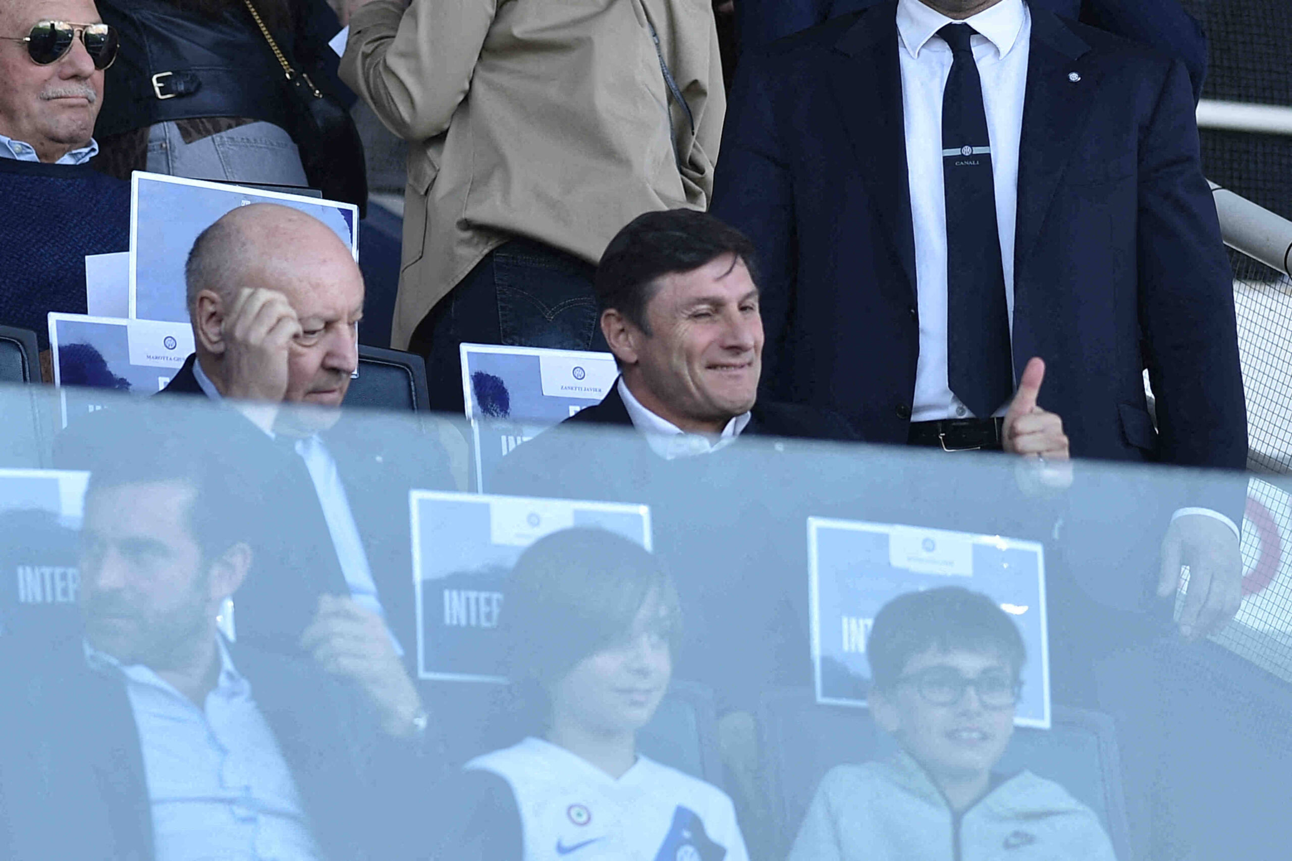 Marotta e Zanetti in tribuna a seguire l'Inter