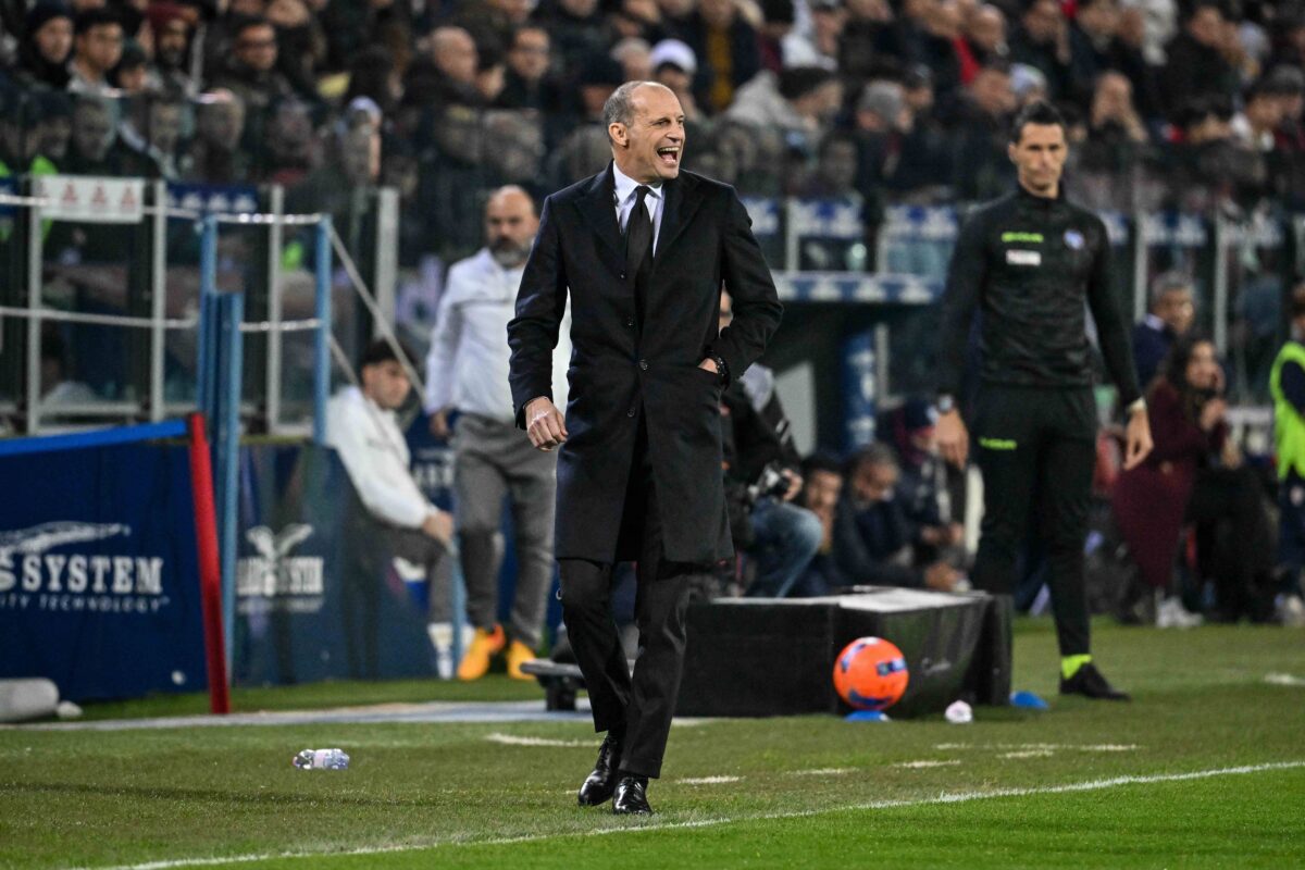 Max Allegri durante Cagliari-Milan