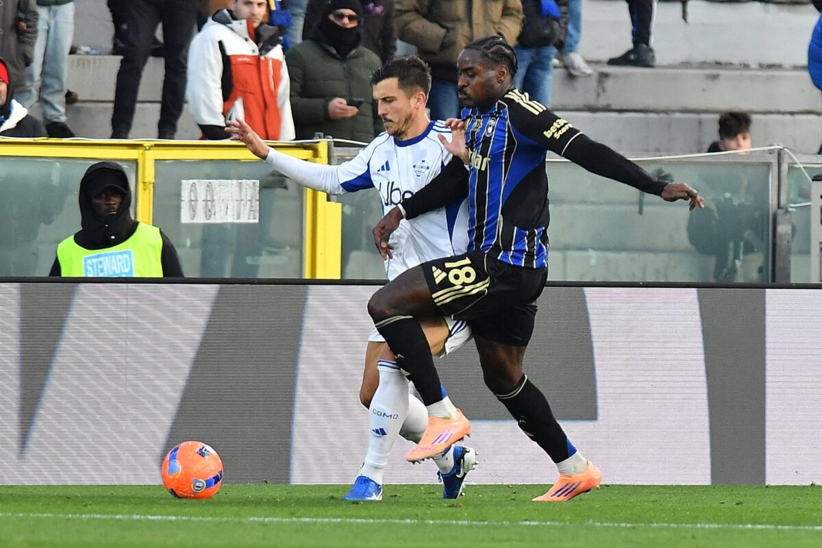 Nzola durante Pisa-Como