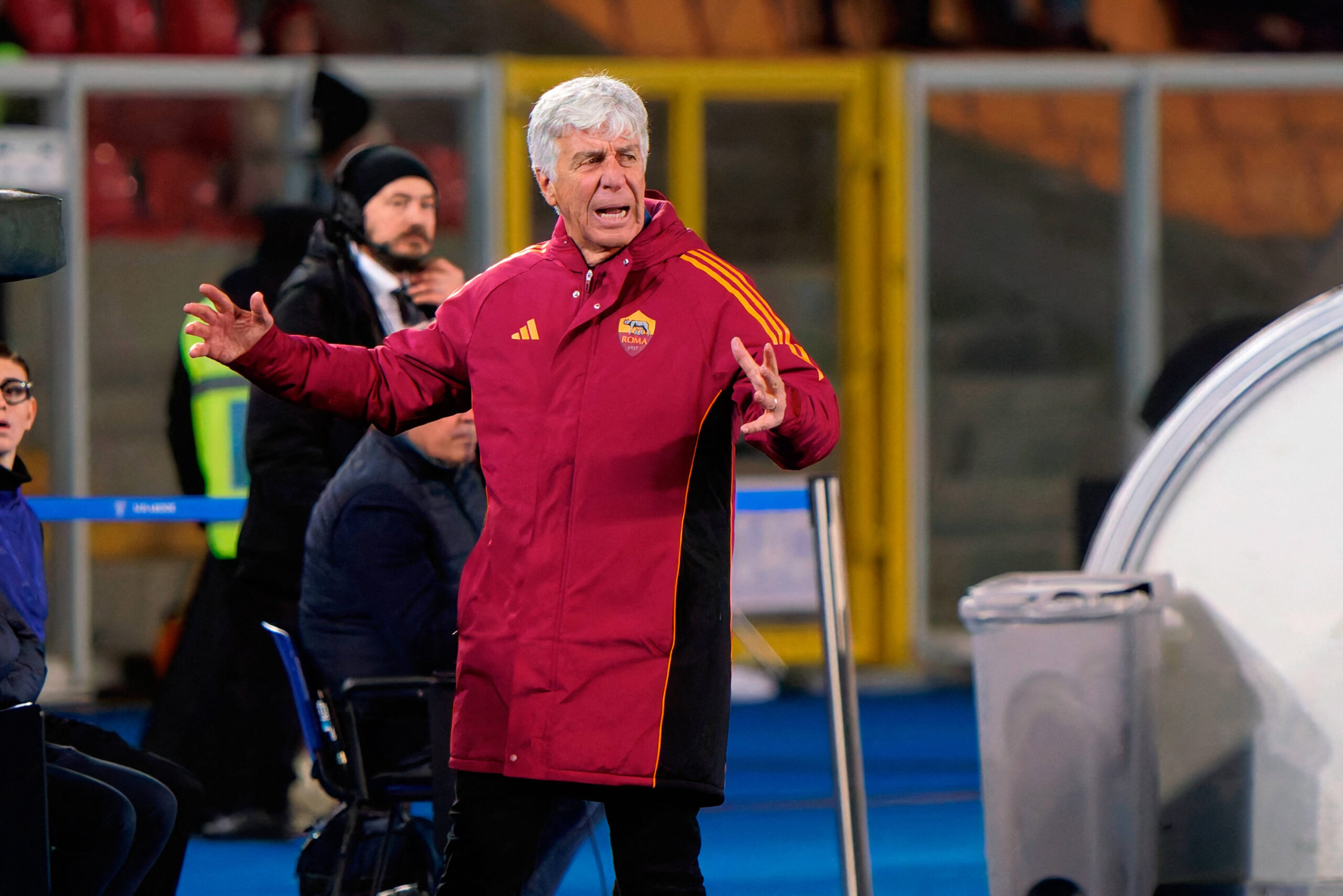 Gasperini durante Lecce-Roma
