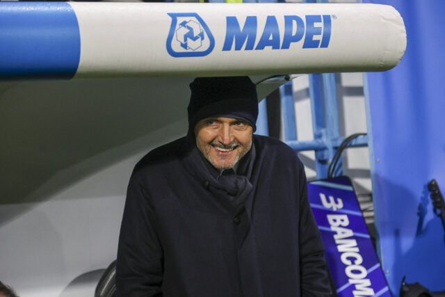 Spalletti in panchina durante Sassuolo-Juventus