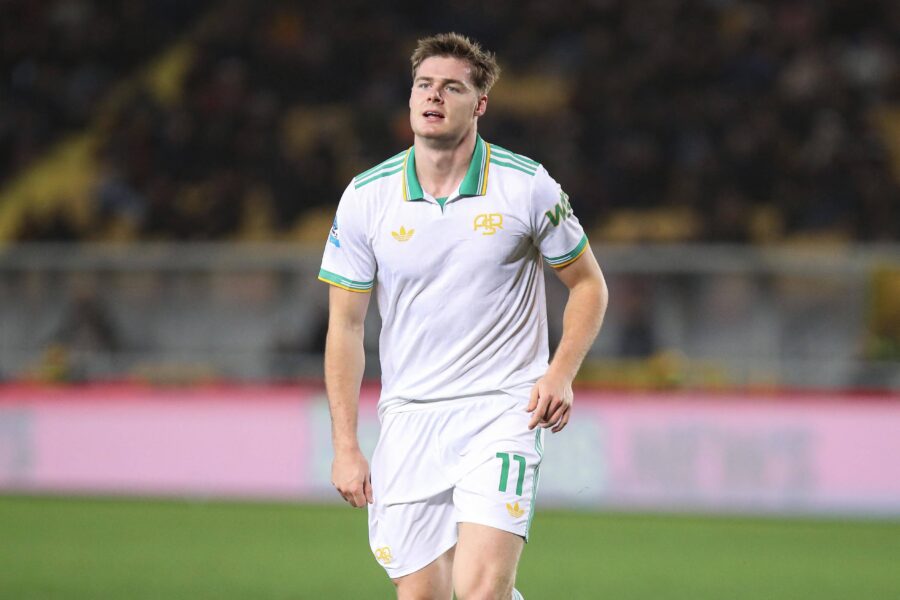 Ferguson esulta dopo il gol contro il Lecce
