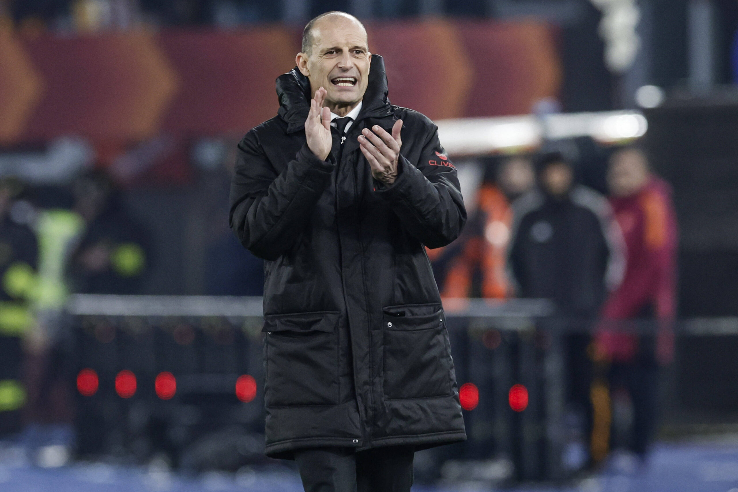 Max Allegri durante Roma-Milan