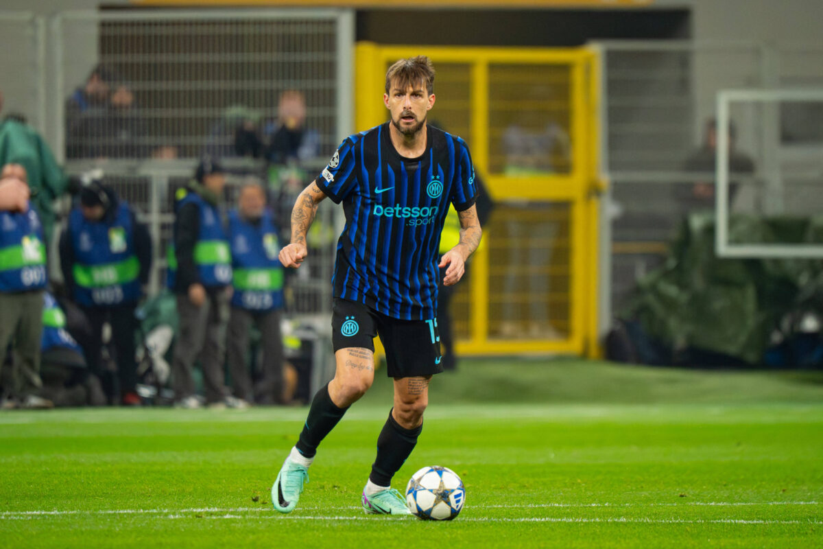 Acerbi, 134 presenze e 5 gol con la maglia dell'Inter