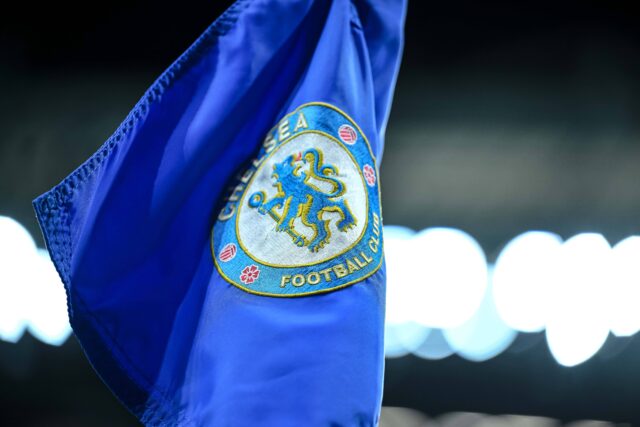 La bandierina con il logo del Chelsea