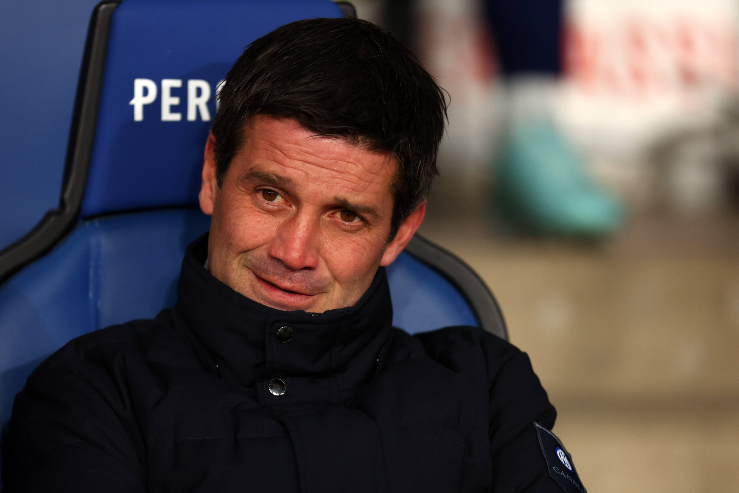 Chivu in panchina osserva la sua Inter