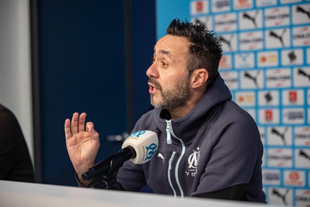 L'allenatore dell'Olympique Marsiglia Roberto De Zerbi
