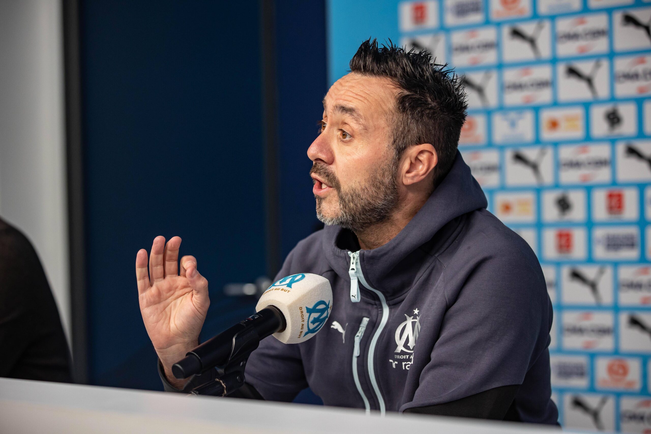 L'allenatore dell'Olympique Marsiglia Roberto De Zerbi