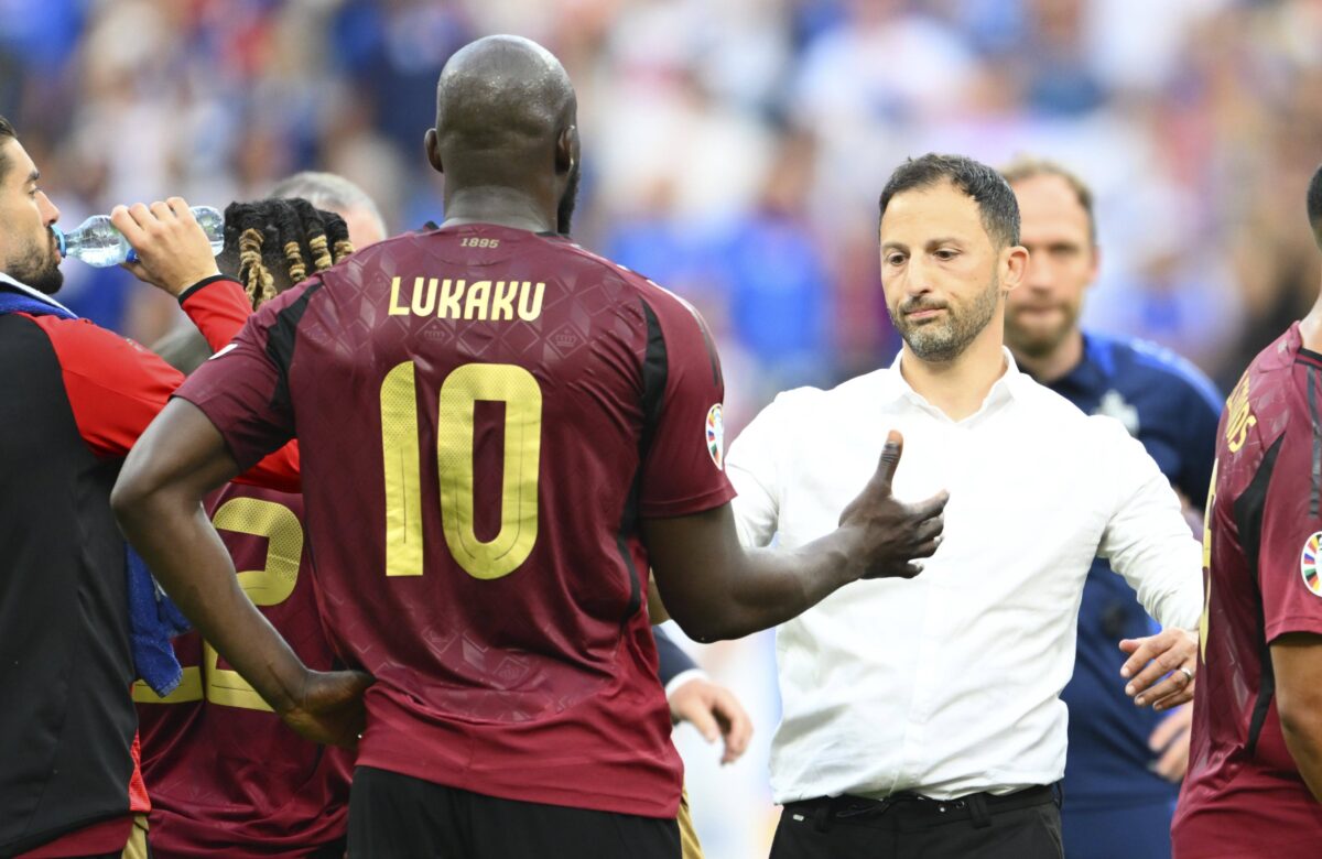 Domenico Tedesco e Romelu Lukaku con la Nazionale Belga