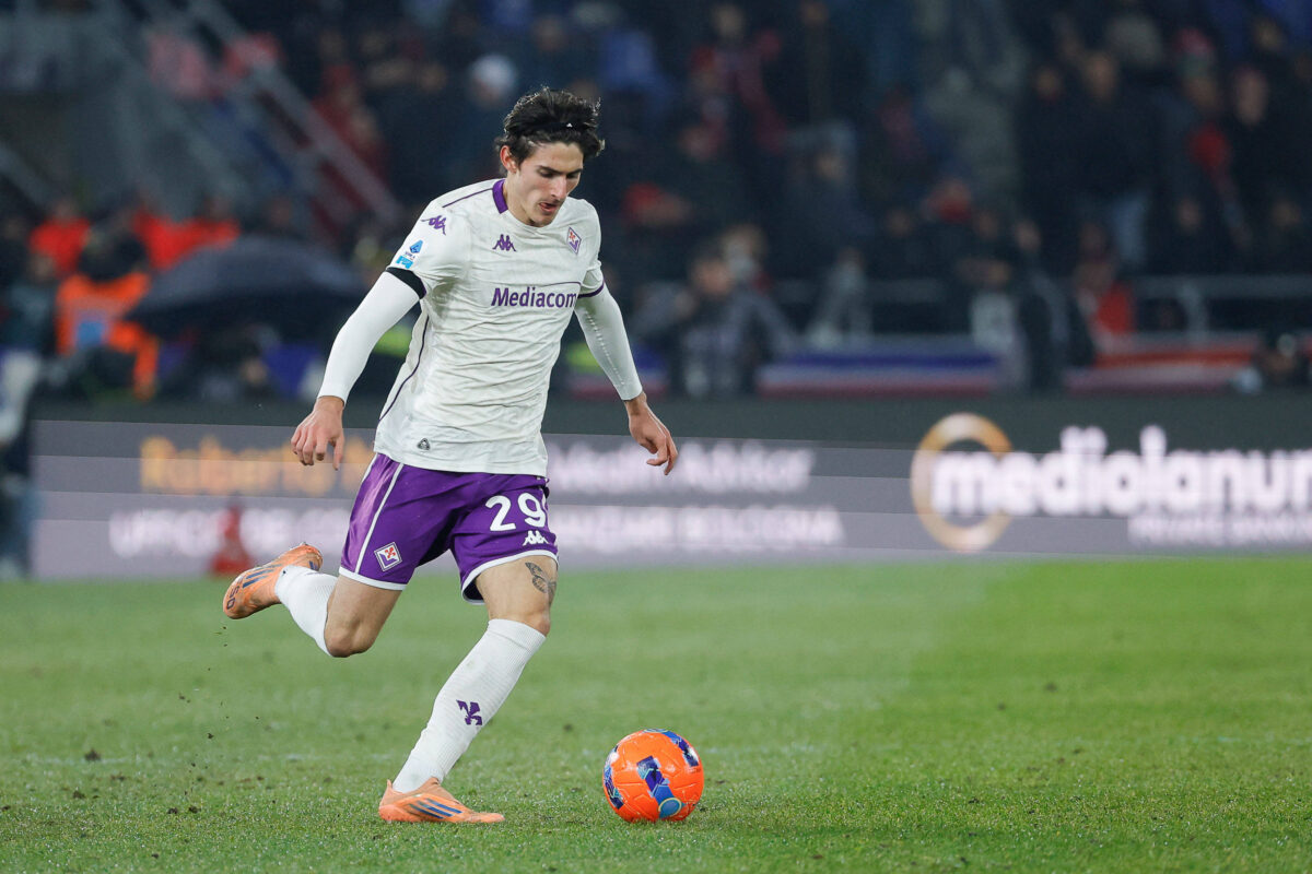 Il terzino sinistro della Fiorentina Niccolò Fortini, classe 2006