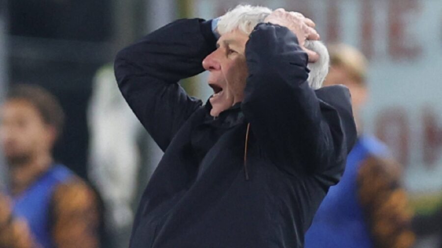 L'allenatore della Roma Gian Piero Gasperini