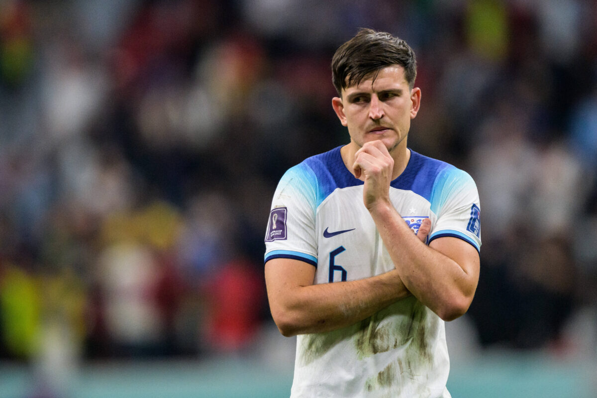 Harry Maguire con la maglia della Nazionale Inglese