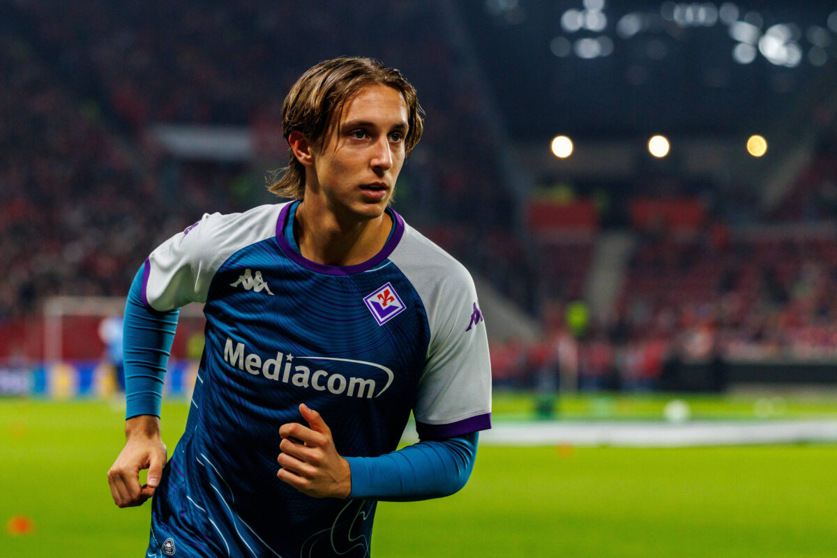 Il centrocampista della Fiorentina Jacopo Fazzini
