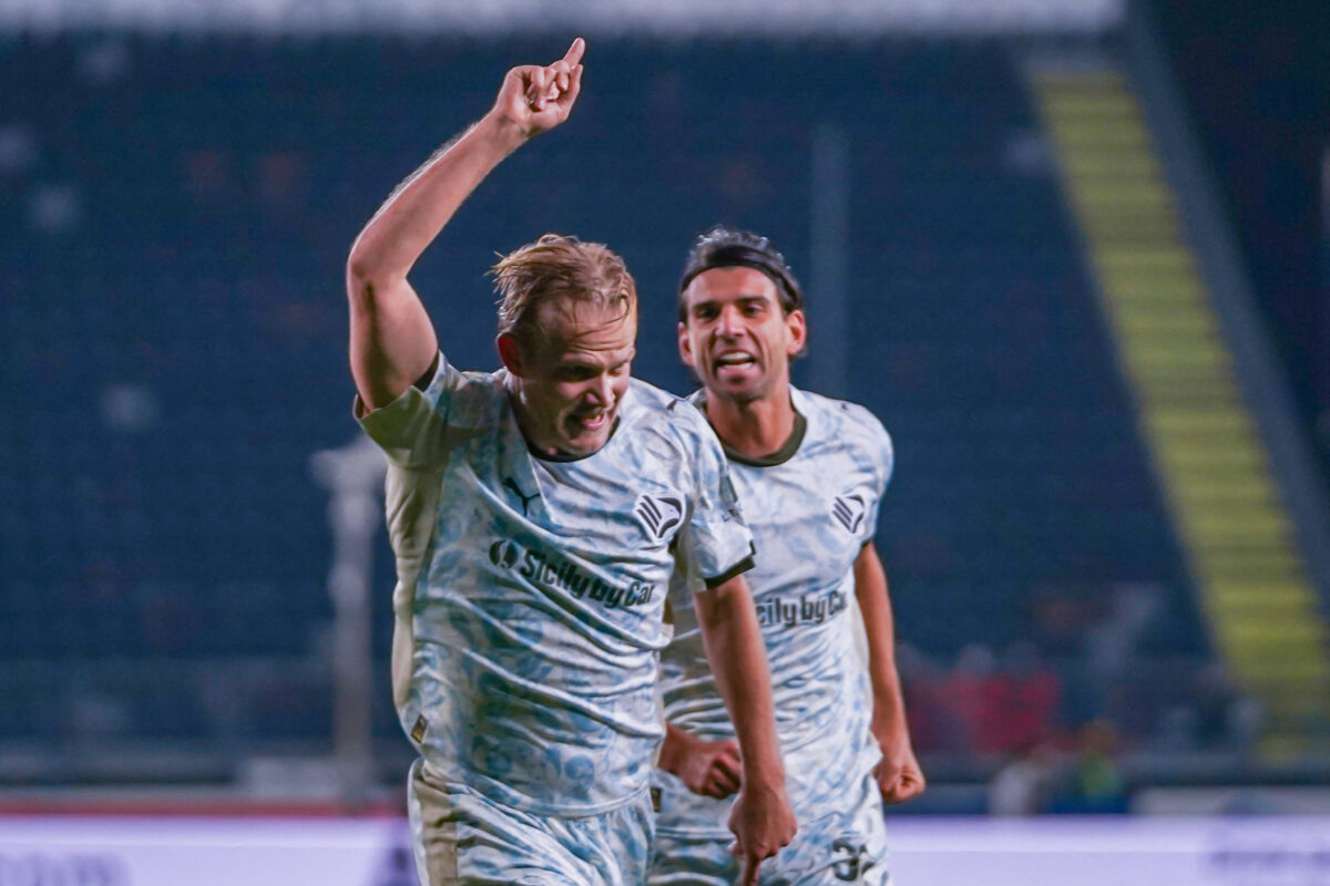 Pohjanpalo esulta per la doppietta ad Empoli