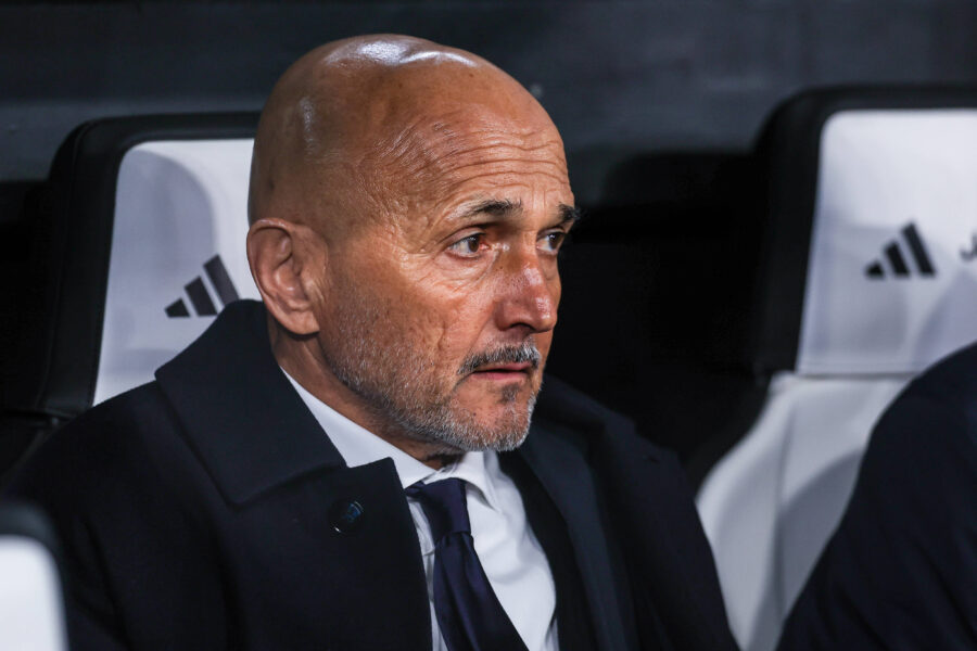 Luciano Spalletti in panchina contro il Lecce