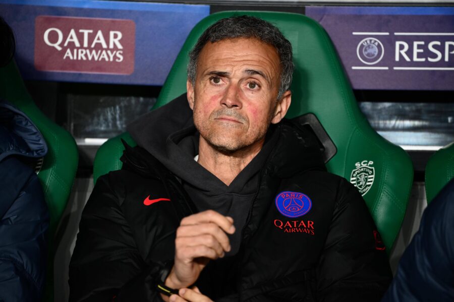 luis enrique FOOT LIGUE DES CHAMPIONS 2026 SPORTING PORTUGAL-PSG (2-1) STADE JOSE ALVALADE LISBONNE PORTUGAL 20 01 2026 Luis Enrique, terza stagione al PSG