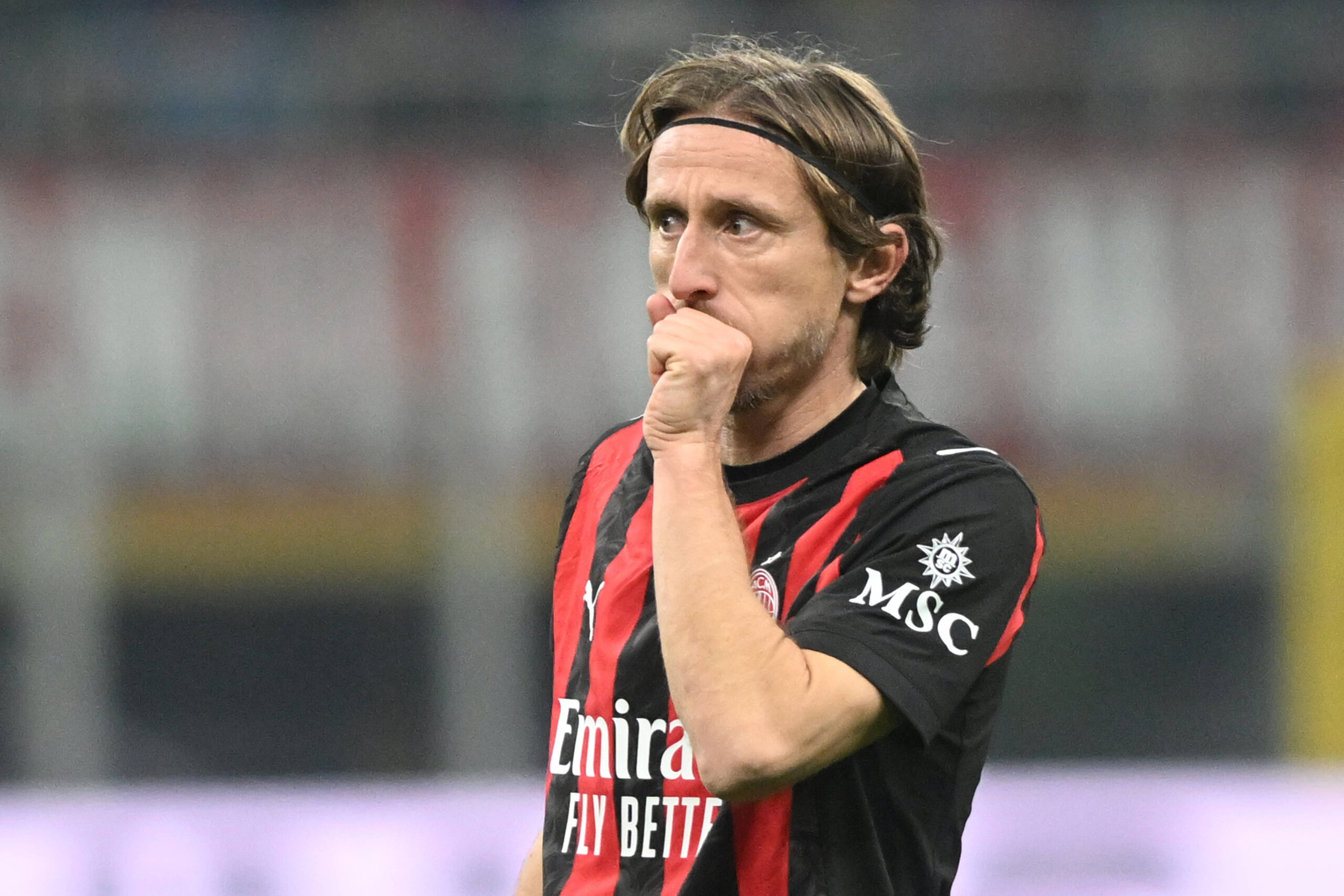 Modric con la maglia del Milan