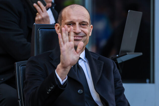 Max Allegri in panchina contro il Verona