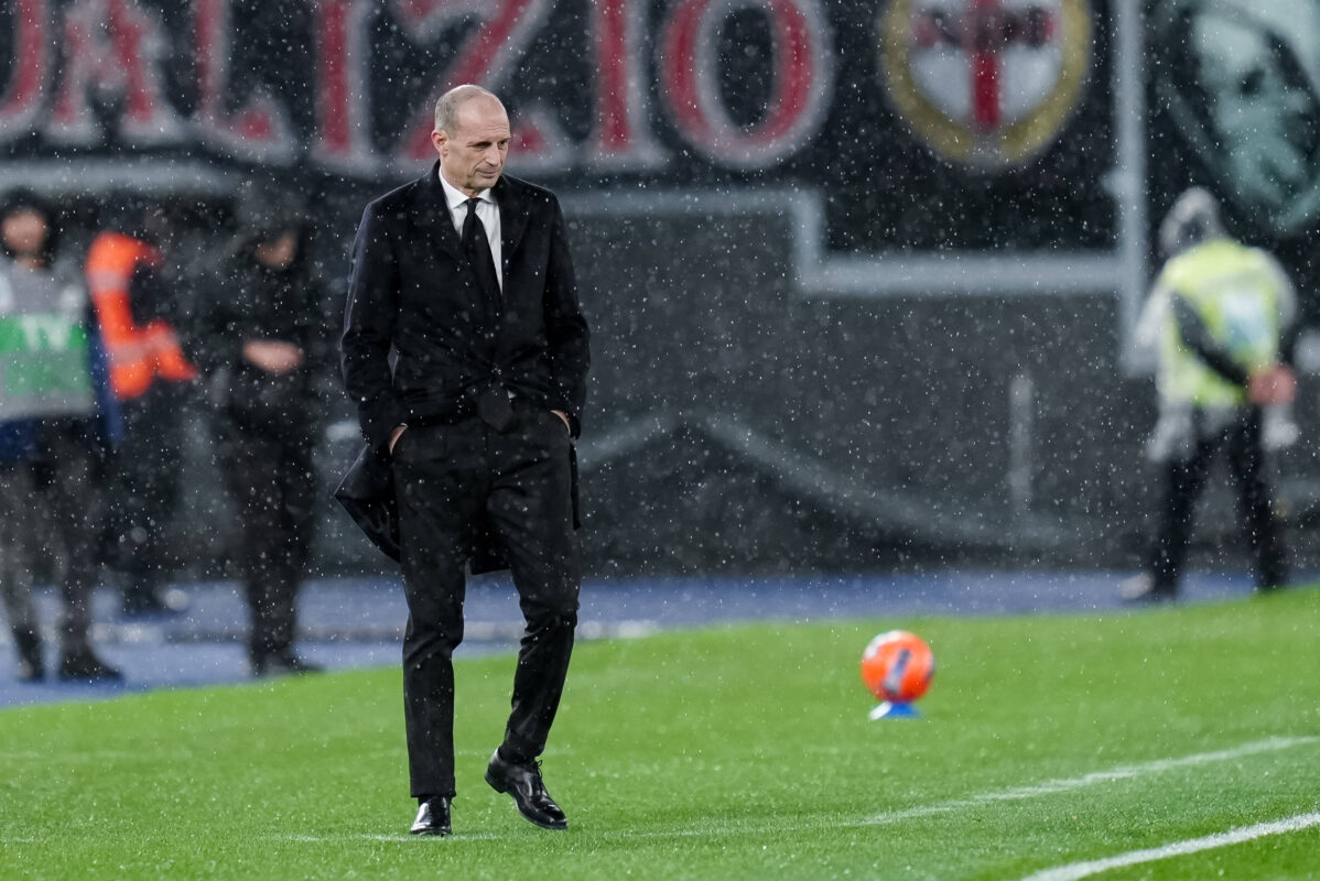 Allegri durante la partita Roma-Milan