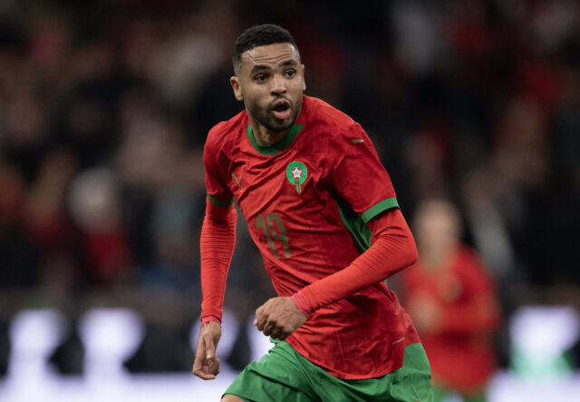 En-Nesyri con la maglia della nazionale marocchina