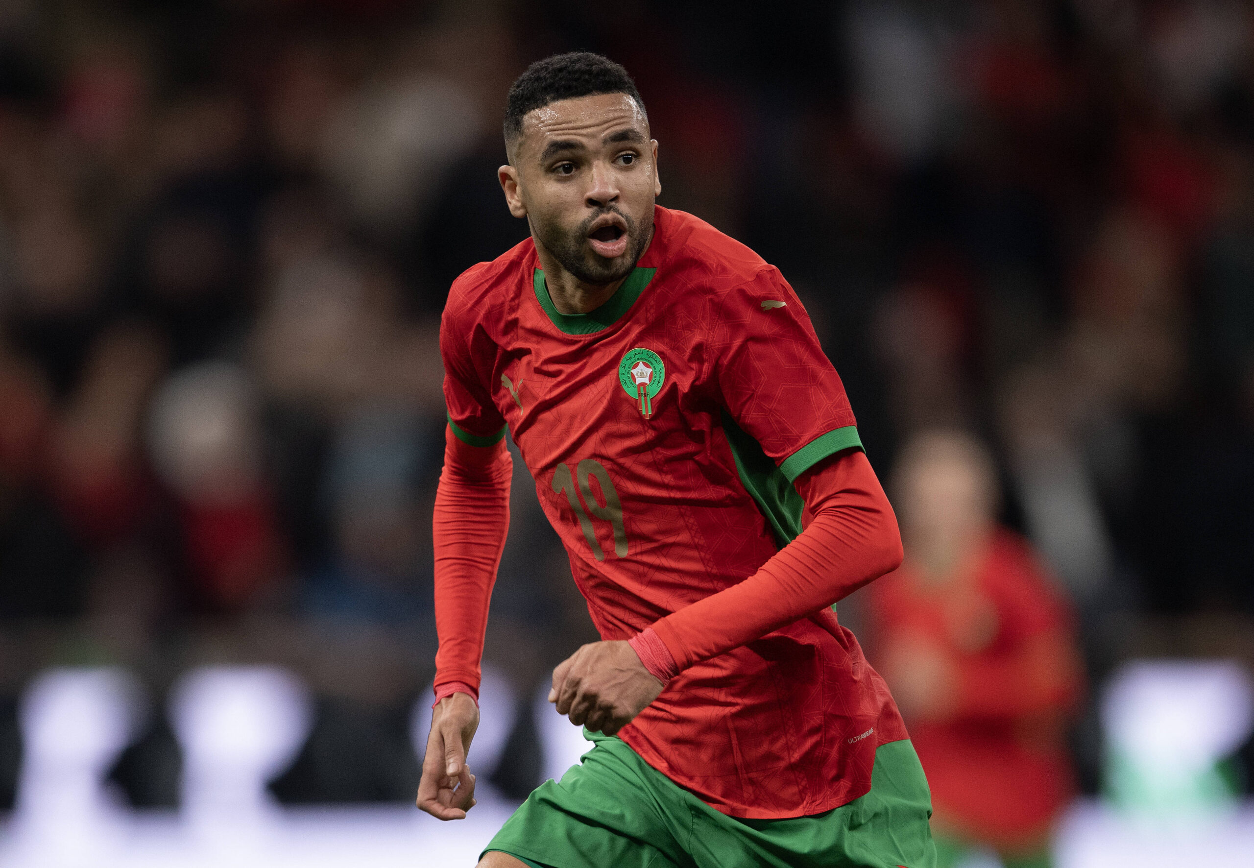 En-Nesyri con la maglia della nazionale marocchina
