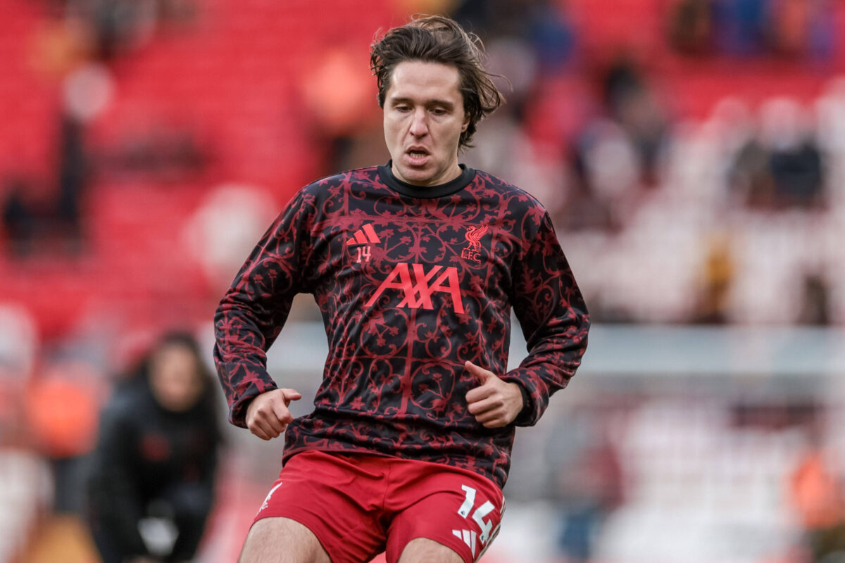 Federico Chiesa nel pre-partita