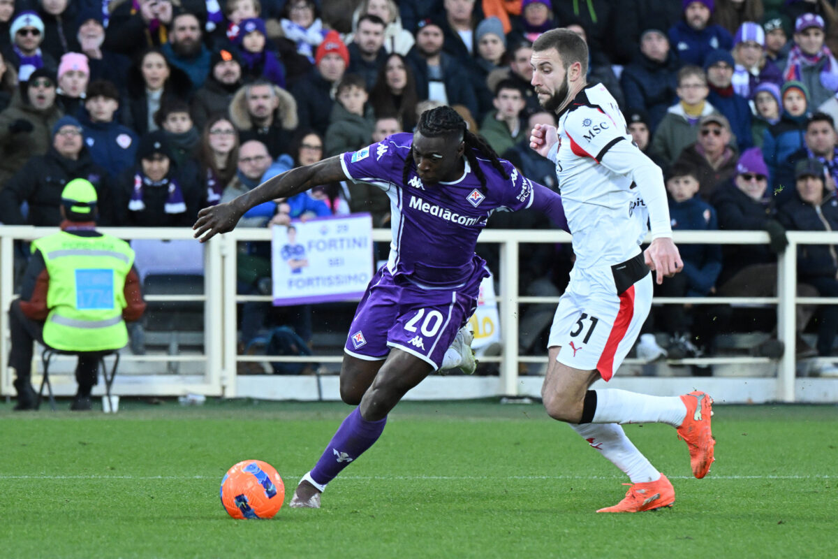 Pavlovic durante Fiorentina-Milan